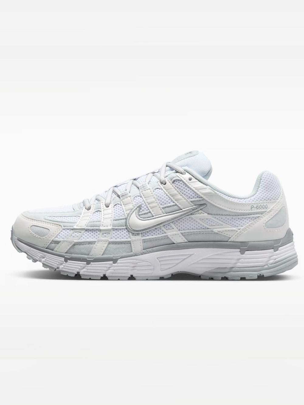 Nike P-6000 Summit White Pure Platinum Wolf Grey Sneaker M 8 / W 9.5 Athletic